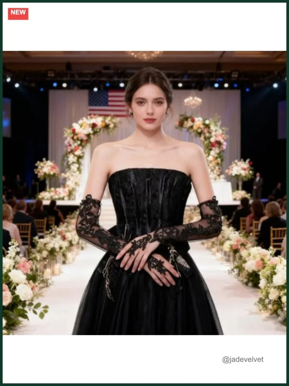 Women's Long Lace Fingerless Gloves Elbow Length Sheer Mesh Tulle Bridal